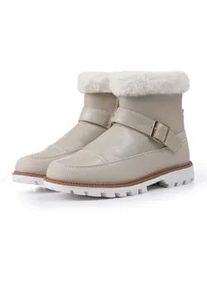 Winterboots Luhta "MALLIKAS MS", Damen, Gr. 42, natural wei&szlig;, Synthetik, Textil, Schuhe Winterboots, Winterschuhe, gef&uuml;ttert, Rei&szlig;verschluss