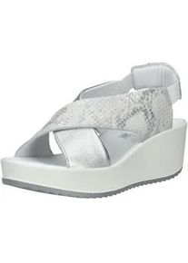 IGI&CO Keilsandalette IGI & CO "IGI & CO Sandalen Leder", Damen, Gr. 40, silber (wei&szlig;, silber), Leder, Schuhe