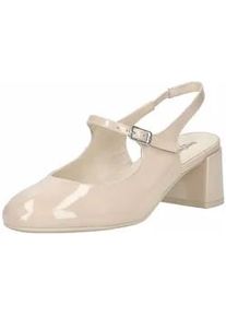 Slingpumps Nero Giardini "Nero Giardini Pumps Leder", Damen, Gr. 39, beige, Leder, Schuhe Slingpumps