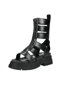 Schaftsandalette Buffalo "Buffalo Sandalen Lederimitat", Damen, Gr. 38, schwarz, Lederimitat, Schuhe