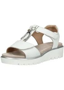 Keilsandalette Ara "Ara Sandalen Leder", Damen, Gr. 38, wei&szlig;, Leder, Schuhe