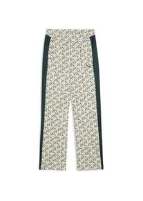 Sporthose Puma "T7 Allover-Print Straight Trainingshose Damen", Damen, Gr. XS, Normalgr&ouml;&szlig;en, alpine snow wei&szlig;, 100% Polyester, comfort fit, Hosen Sporthose