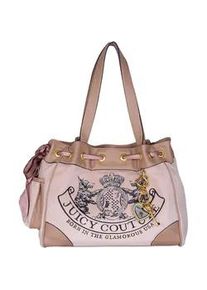 Tragetasche Juicy Couture "DAYDREAMER L. DOUBLE HANDLE BAG Damen", Damen, Gr. onesize, beige (schwarz sand), Polyester, Polyurethan, Taschen, Tragetasche Damen, Shopper, Einkaufstasche, Fashion, Lifestyle, Sale