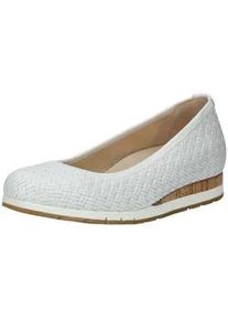 Ballerina Gabor COMFORT "Gabor Comfort Ballerinas Leder", Damen, Gr. 40, wei&szlig;, Leder, Schuhe Ballerina