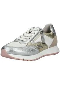 Sneaker Gabor COMFORT "Gabor Comfort Sneaker Nappaleder", Damen, Gr. 38, silber, Nappaleder, Schuhe Sneaker
