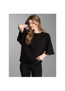 T-Shirt TRIGEMA "TRIGEMA Oversized T-Shirt mit weiten &Auml;rmeln", Damen, Gr. XL, schwarz, Single Jersey, 100% Baumwolle, Basic, Shirts T-Shirt