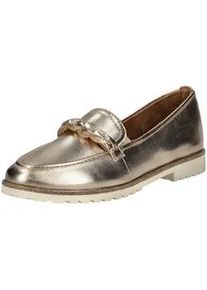 Slipper Tamaris "Tamaris Slipper Leder", Damen, Gr. 39, bronze, Leder, Schuhe Slipper