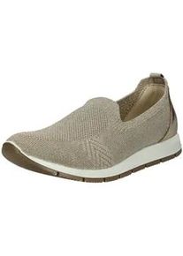 Slipper IMac "IMac Slipper Lederimitat/Textil", Damen, Gr. 39, beige (beige, gold), Lederimitat, Textil, Schuhe Slipper