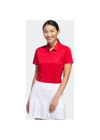 Poloshirt Adidas PERFORMANCE "W PERF SLD SS P", Damen, Gr. M, rot (collegiate rot), Obermaterial: 100% Polyester, Shirts, mit Druckknopfverschluss, aus Polyester, leichtes Pikeematerial