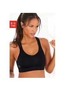 Sport-BH Lascana ACTIVE, Damen, Gr. 85, Cup E, schwarz, Microtouch, Obermaterial: 58% Polyamid, 42% Elasthan, BHs Sport-BH, mit weichem Frottee-Lining und breiten, wattierten Tr&auml;gern
