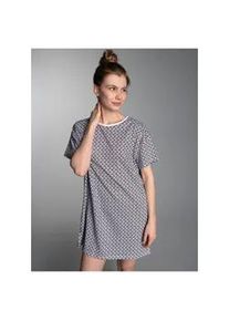 Nachthemd TRIGEMA "TRIGEMA Bigshirt mit Allover-Pinguin-Print", Damen, Gr. S/M, US-Gr&ouml;&szlig;en, wei&szlig;, Single Jersey, 100% Baumwolle, Kleider Nachthemd