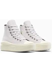 Sneaker Converse "CHUCK TAYLOR ALL STAR MOVE", Damen, Gr. 39, bone cold, egret, schwarz, Leder, Schuhe Sneaker