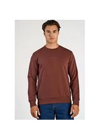 Sweatshirt LINDBERGH "Sweatshirt Relaxed Fit", Herren, Gr. M, burgundy, Obermaterial: 85% Baumwolle, 15% Polyester, l&auml;ssig geschnitten, Sweatshirts Sweatshirt