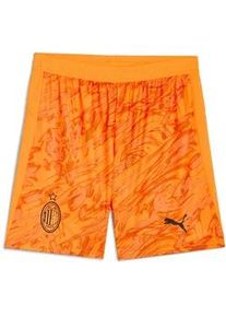 Sporthose Puma "AC Milan 25/26 Torwartshorts Herren", Damen, Gr. XS, Normalgr&ouml;&szlig;en, heat fire schwarz orange, Obermaterial: 100% Polyester, regular fit, Hosen Sporthose