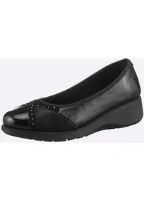 Ballerina Casual Looks, Damen, Gr. 38, schwarz, Lackleder, Schuhe Ballerina