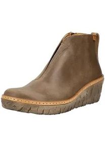 Keilstiefelette El Naturalista "El Naturalista Stiefelette Leder", Damen, Gr. 38, stone, Leder, Schuhe