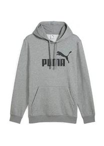 Hoodie Puma "Essentials No. 1 Logo Hoodie Herren", Herren, Gr. S, grau (medium gray heather), Obermaterial: 66% Baumwolle, 34% Polyester; Kapuzenfutter: 100% Baumwolle; Rippe: 3% Elasthan, 97% Baumwolle, normal, Sweatshirts Hoodie