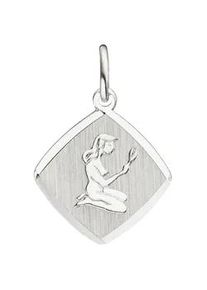 Sternzeichenanh&auml;nger Jobo "Anh&auml;nger Sternzeichen", silber 925, Schmuckanh&auml;nger, Damen, Jungfrau, Silber 925 (Sterlingsilber), 925 Silber rhodiniert viereckig