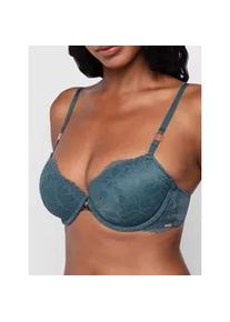 B&uuml;gel-BH Dorina "Jemma", Damen, Gr. 85, Cup D, gr&uuml;n, Obermaterial: 58% Polyamid, 34% Polyester, 8% Elasthan, BHs B&uuml;gel-BH, Spitze, feminin, schmale Tr&auml;ger, leicht gepolstert, vorgeformte Cups