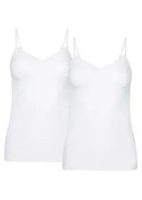 Unterhemd Jockey "Soft Stretch Lace", Damen, Gr. XL, N-Gr, wei&szlig;, Obermaterial: 92% Polyamid, 8% Elasthan, unifarben, Unterhemden Unterhemd, in lockerer Passform