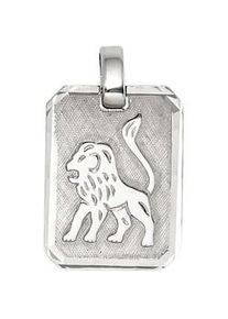 Sternzeichenanh&auml;nger Jobo "Anh&auml;nger Sternzeichen", silber 925, Schmuckanh&auml;nger, Damen, L&ouml;we, Silber 925 (Sterlingsilber), 925 Silber rhodiniert achteckig