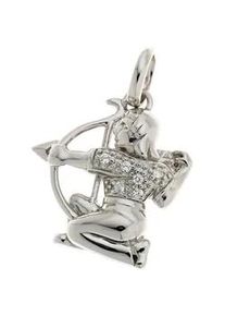 Sternzeichenanh&auml;nger Jobo "Anh&auml;nger Sternzeichen", silber 925, Schmuckanh&auml;nger, Damen, Sch&uuml;tze, Silber 925 (Sterlingsilber), 925 Silber rhodiniert mit Zirkonia