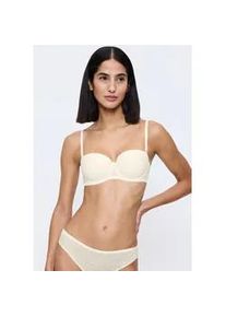 B&uuml;gel-BH Triumph "Signature Sheer", Damen, Gr. 75, Cup C, wei&szlig; (ecru wei&szlig;), T&uuml;ll, Obermaterial: 41% Polyamid, 41% Polyester, 18% Elasthan, BHs B&uuml;gel-BH, Monogramm-T&uuml;ll, abnehmbare Tr&auml;ger, nahtlose Cups