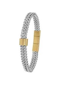 Armband Amor, edelstahlfarben, gelbgoldfarben, Armb&auml;nder, Herren, 22cm, Edelstahl, Armband