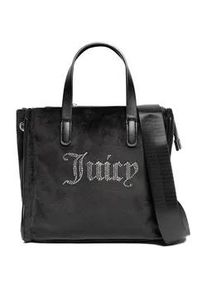 Shopper Juicy Couture "IRIS VELVET R. M. SHOPPING Damen", Damen, Gr. B/H/T: 7cm x 17cm onesize, schwarz, Polyester, Polyurethan, Taschen Shopper, Handtasche Damen, Mini Bag, Abendtasche, Fashion, Lifestyle, Sale