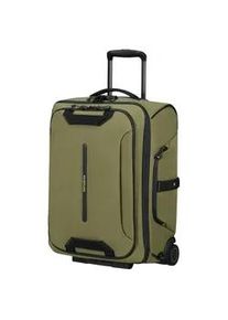 Reisetasche Samsonite "ECODIVER DUFFLE/WH 55/20 BP LTD", Gr. B/H/T: 40cm x 55cm x 25cm, waxed wasabi, Polyester, Taschen Reisetasche, Rucksack mit Trolley-Gest&auml;nge TSA-Schloss