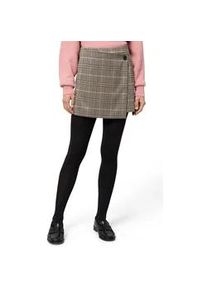 Minirock Zero "Damen mit Wickeloptik", Damen, Gr. 44, beigeschwarz, Jersey, Obermaterial: 80% Polyester, 16% Viskose, 4% Elasthan, bedruckt, figurbetont, R&ouml;cke Minirock, Wickeldesign