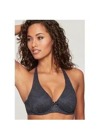 Schalen-BH Lascana, Damen, Gr. 90, Cup B, blau (dunkelblau), Spitze, Obermaterial: 84% Polyamid, 16% Elasthan, BHs Schalen-BH, mit B&uuml;gel und drei Tragevarianten, Dessous