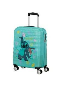 Hartschalen-Trolley American Tourister "WAVEBREAKER DISNEY, verschiedene Motive", Gr. B/H/T: 40cm x 55cm x 20cm 36 l, stitch flower, ABS, Koffer, Reisekoffer Reisegep&auml;ck