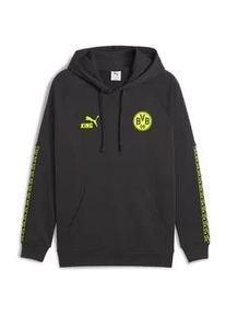 Hoodie Puma "Borussia Dortmund KING Hoodie Herren", Herren, Gr. M, gelb (flat schwarz gray gelb alert), Obermaterial: 68% Baumwolle, 32% Polyester; Rippe: 97% Baumwolle, 3% Elasthan; Besatz: 100% Polyester, normal, Sweatshirts Hoodie