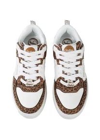 Trainingsschuh Buffalo "Buffalo Rse V2 - Vegansuede/ Nappa", Damen, Gr. 38, wei&szlig;, braun leo, Kunstfaser, unifarben, Schuhe