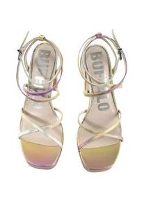 High-Heel-Pumps Buffalo "Buffalo Buffalo June MSS - Vegan Nappa", Damen, Gr. 39, silbermermaid, Kunstfaser, unifarben, Schuhe