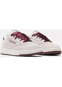 Sneaker Reebok CLASSIC "CLUB C 85", Damen, Gr. 38, luxegrau, schwarzcherry, chalk, Leder, Textil, Schuhe Sneaker