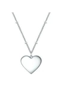 Kette ohne Anh&auml;nger EASTSIDE "ES363", silber, Halsketten, Damen, 40,0cm Basiskette + 5,0cm Verl&auml;ngerung, Edelstahl, mit Herz-Anh&auml;nger