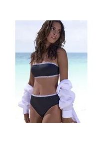 Bandeau-Bikini-Top Copenhagen Studios "Cody", Damen, Gr. 44, Cup C/D, schwarz, Recycling-Polyamid, unifarben, Bikini-Oberteile, mit Markenbranding