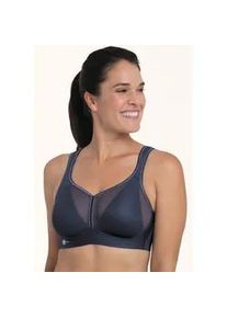 Sport-BH Anita ACTIVE "Air Control Deltapad", Damen, Gr. 90, Cup C, blau iris, Netz, Obermaterial: 49% Polyamid, 39% Polyester, 12% Elasthan, unifarben, Basic, regular fit, BHs Sport-BH, doppellagige Cups, gepolsterte Tr&auml;ger, mit Print, feminin, weich