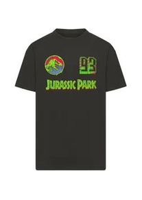 T-Shirt Merchcode "Merchcode Jurassic Park Oversize Tee", Damen, Gr. XL, schwarz, 100% Baumwolle, bedruckt, oversize, Rundhals, Shirts T-Shirt