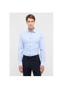 Langarmhemd Eterna "SLIM FIT", Herren, Gr. 40, Normalgr&ouml;&szlig;en, himmelblau, Popeline, 100% Baumwolle, schmal, Manschette, Hemden, NON IRON (b&uuml;gelfrei)