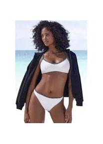 Bustier-Bikini-Top Copenhagen Studios "Cody", Damen, Gr. 44, Cup C/D, wei&szlig;, Recycling-Polyamid, unifarben, Bikini-Oberteile, mit Markenbranding