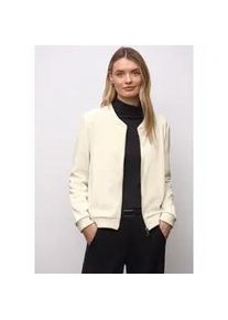 Cardigan Street One, Damen, Gr. 42, soft beige, Stoff, 85% Polyester, 10% metallisierte Fasern, 5% Elasthan, unifarben, normal normal, hoch geschlossener Ausschnitt, Rippb&uuml;ndchen, Strickjacken, mit Struktur-Muster