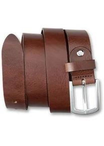 Bernd G&ouml;tz Lederg&uuml;rtel BERND G&Ouml;TZ "Lederg&uuml;rtel mit effektvoll genarbter Oberfl&auml;che", Herren, Gr. 90, marone, Rindsleder, G&uuml;rtel Lederg&uuml;rtel