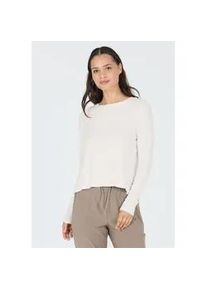 ENDURANCE ATHLECIA Langarmshirt ATHLECIA "Mandes", Damen, Gr. 46, wei&szlig;, 92% Viskose, 8% Elasthan, unifarben, normal, Rundhals, Shirts Langarmshirt, aus weichem und atmungsaktivem Material