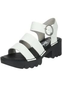 Riemchensandale Fly London "Fly London Sandalen Leder", Damen, Gr. 39, wei&szlig;, Leder, Schuhe Riemchensandale