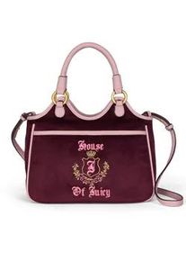 Tragetasche Juicy Couture "HERITAGE M. DOUBLE HANDLE Damen", Damen, Gr. B/H/T: 10cm x 20cm onesize, winetasting, Polyester, Polyurethan, Taschen, Tragetasche Damen, Shopper, Einkaufstasche, Fashion, Lifestyle, Sale