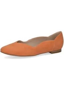 Ballerina Caprice "Caprice Ballerinas Veloursleder", Damen, Gr. 36, orange, Veloursleder, Schuhe Ballerina