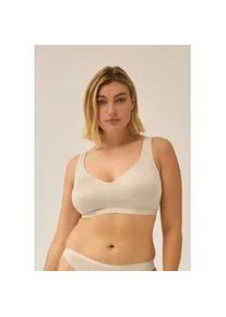 Minimizer-BH Naturana "The Thursday", Damen, Gr. 90, Cup D, beige (light beige), Obermaterial: 76% Polyamid, 24% Elasthan, unifarben, BHs Minimizer-BH, ohne B&uuml;gel, breite Tr&auml;ger, basic, bequem, weich, Entlastungstr&auml;ger